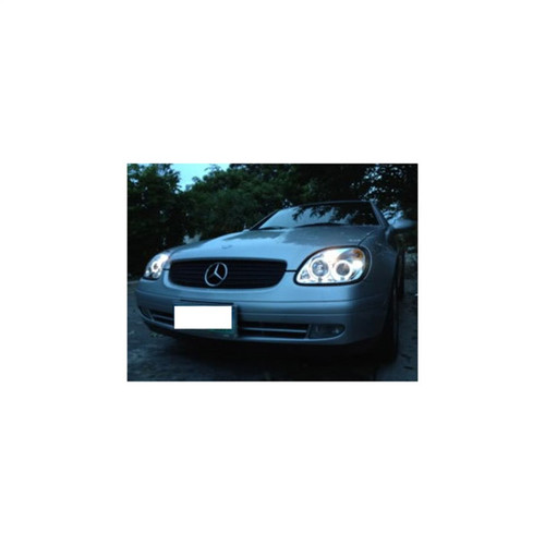 Spyder Projector Halogen LED Halo for Mercedes Benz SLK - Chrome