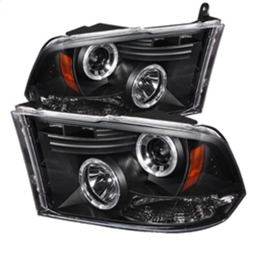 Spyder Projector Headlights LED Halo for Dodge Ram 1500 Halogen - Black