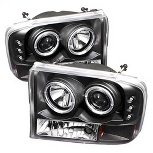 Spyder Projector Version 2 LED Halo for Ford F250 Super Duty - Black
