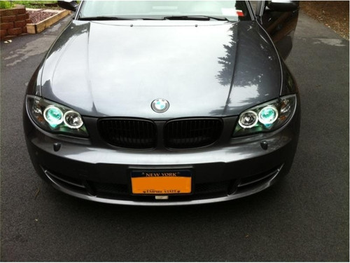 Spyder Projector Headlights LED Halo for BMW E87 1-Series - Black