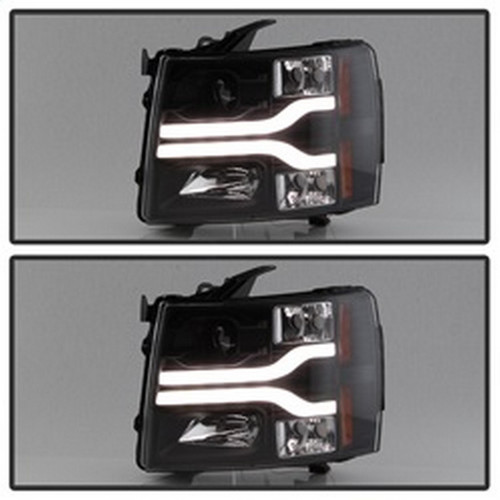Spyder Version 3 Projector Headlights for Chevy Silverado 1500 - Black