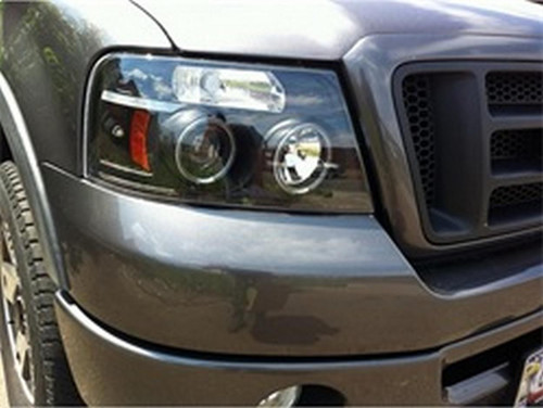 Spyder Projector Headlights Version 2 LED Halo for Ford F150 - Black