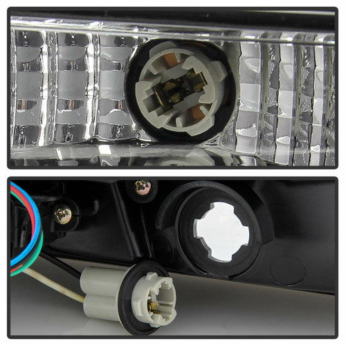 Spyder LED Tail Lights for Ford Mustang White Light Bar - Black