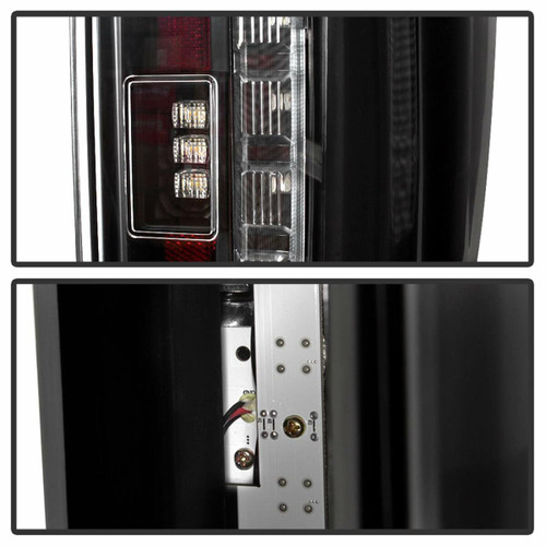 Spyder LED Tail Lights for Ford F250 w/ Blind Spot Sensor/LED Model - Black