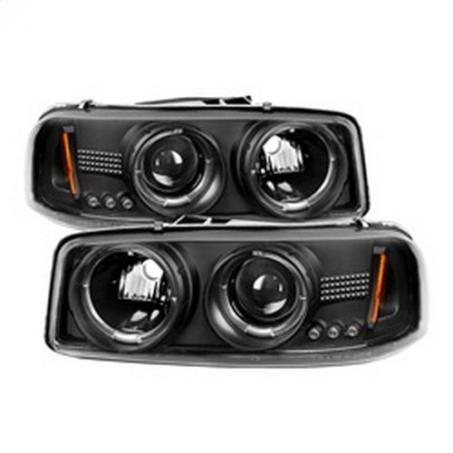 Spyder Projector Headlights LED Halo for GMC Sierra 1500/2500/3500 - Black