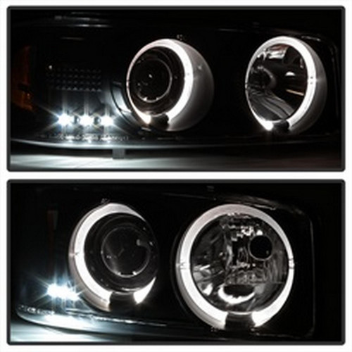 Spyder Projector Headlights LED Halo for GMC Sierra 1500/2500/3500 - Black