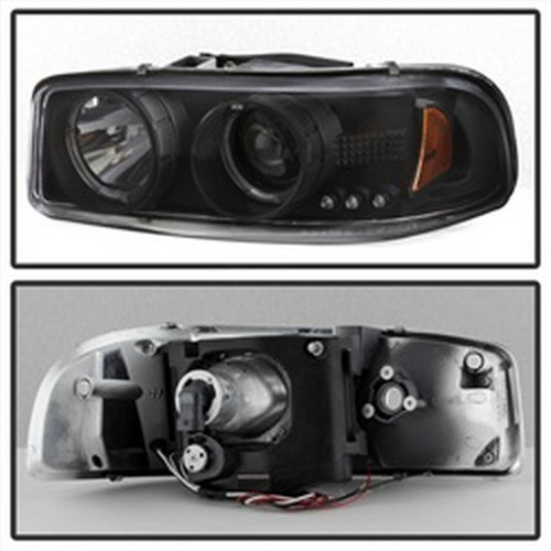 Spyder Projector Headlights LED Halo for GMC Sierra 1500/2500/3500 - Black