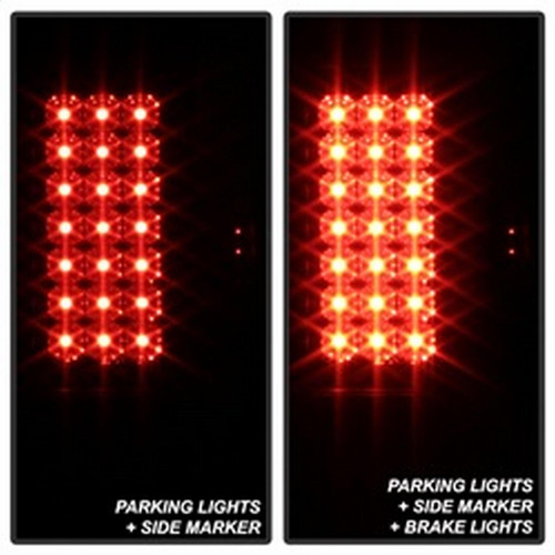 Spyder LED Tail Lights for Ford Super Duty - Black Smoke