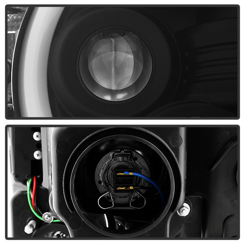 Spyder Projector Headlights Light Bar DRL for GMC Sierra - Black
