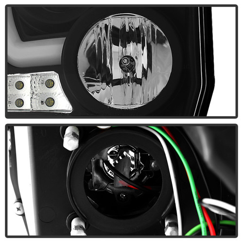 Spyder Projector Headlights Light Bar DRL for GMC Sierra - Black