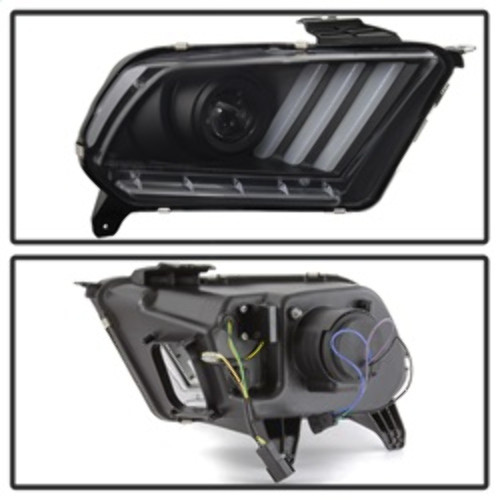 Spyder Projector Headlights HID Model Only for Ford Mustang - Black