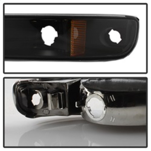xTune Crystal Headlights & Bumper Lights for GMC Sierra/Yukon - Black
