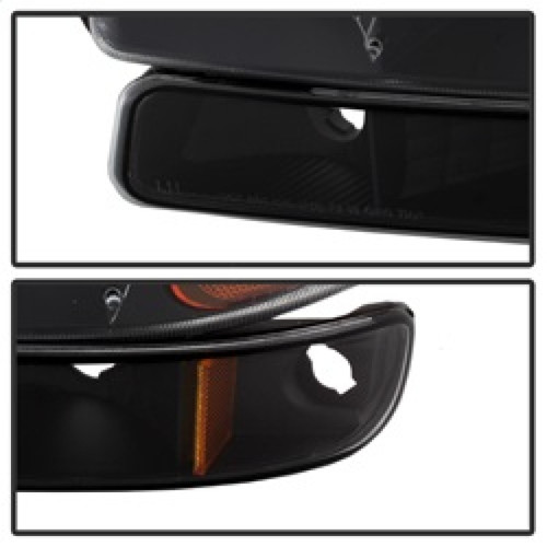 xTune Crystal Headlights & Bumper Lights for GMC Sierra/Yukon - Black