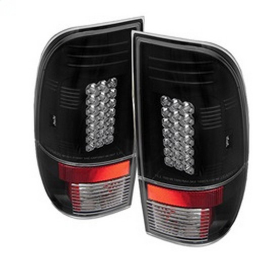 Spyder LED Tail Lights for Ford F150/F250/350/450 Super Duty - Black