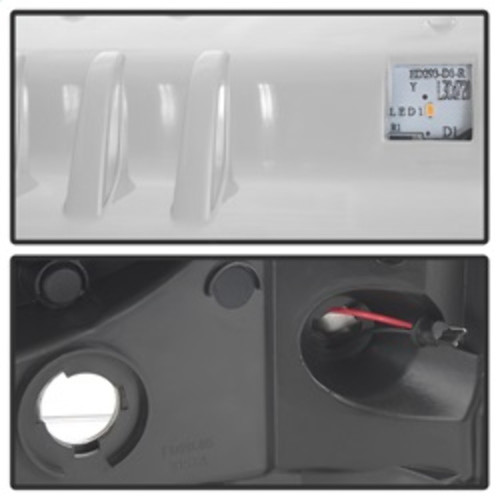 Spyder V2 Projector Headlights Light Bar DRL for Ford F250/350/450 SD - Black