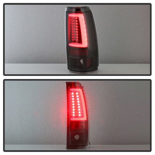 Spyder LED Tail Lights for Chevy Silverado - All Black