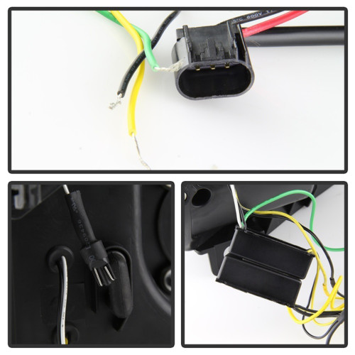 Spyder Projector Headlights V2 Switch Back Light Bar for Ford F-250 SD - Black