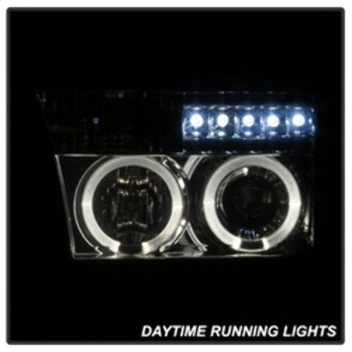 Spyder Projector Headlights LED Halo for Toyota Tundra - Smoke