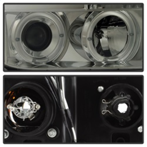Spyder Projector Headlights LED Halo for Toyota Tundra - Smoke