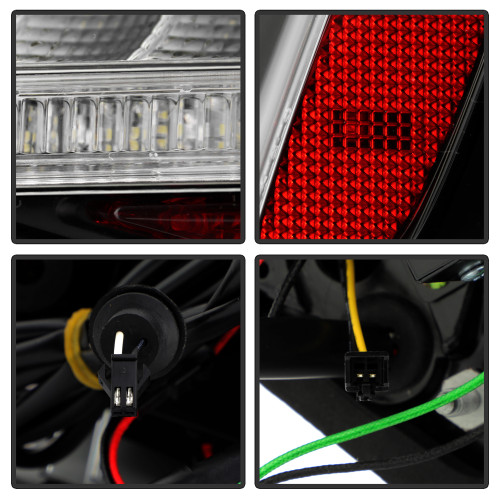 Spyder LED Tail Lights for Audi A4 4DR - Black
