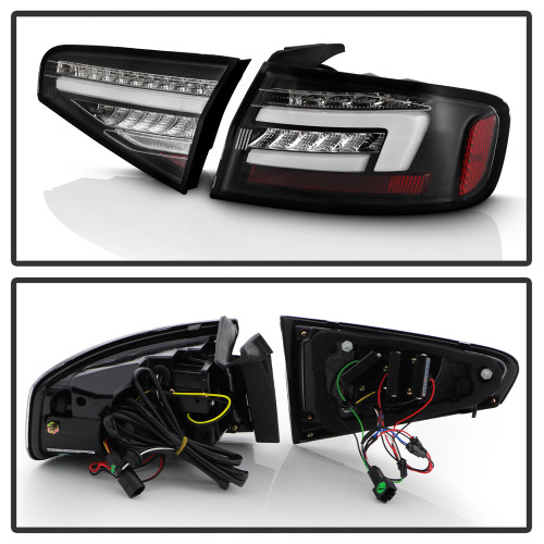 Spyder LED Tail Lights for Audi A4 4DR - Black