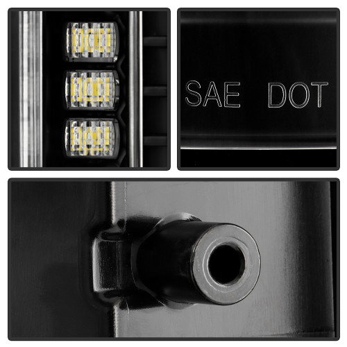 Spyder LED Tail Lights for Ford F250 SD LED Model Only - Black