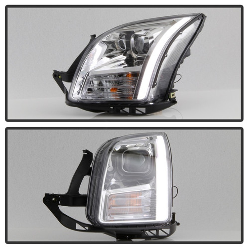 xTune Light Bar DRL Projector Headlights for Ford Fusion - Chrome