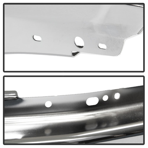 Spyder Front Bumper w/o Fog Light Hole for Ford F150 - Chrome
