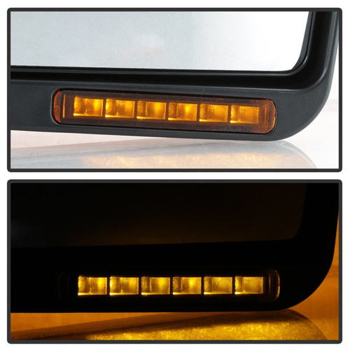 xTune Heated Amber Seq LED Signal Pwr Mirrors for Ford F-150 - Pair