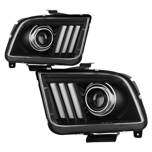 Spyder V2 High-Power LED Headlights for Ford Mustang - Black