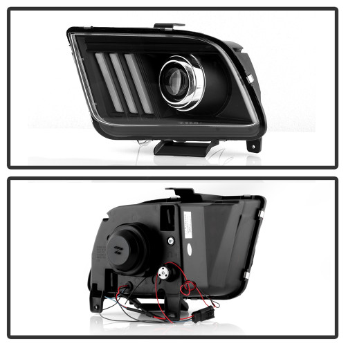 Spyder V2 High-Power LED Headlights for Ford Mustang - Black