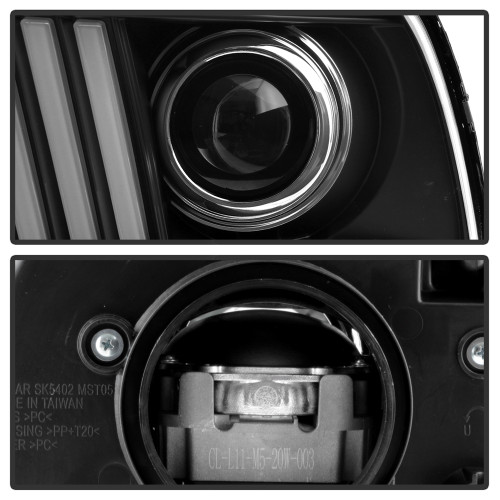 Spyder V2 High-Power LED Headlights for Ford Mustang - Black