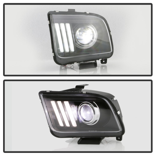 Spyder V2 High-Power LED Headlights for Ford Mustang - Black