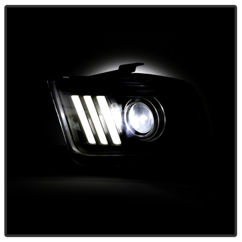Spyder V2 High-Power LED Headlights for Ford Mustang - Black