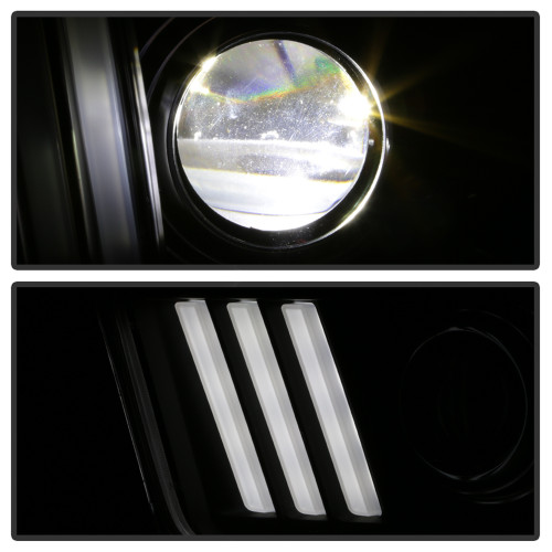Spyder V2 High-Power LED Headlights for Ford Mustang - Black