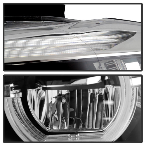 Spyder LED Projector Headlights for BMW F30 3 Series 4Dr - Chrome