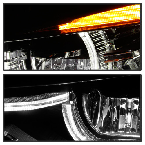 Spyder LED Projector Headlights for BMW F30 3 Series 4Dr - Chrome