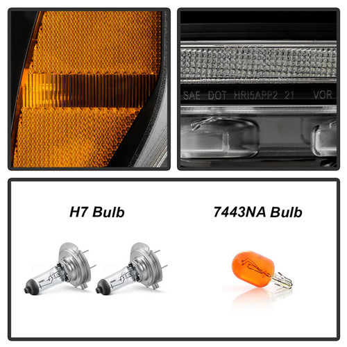 Spyder Projector Headlights for Ford F150 Halogen Model - Black