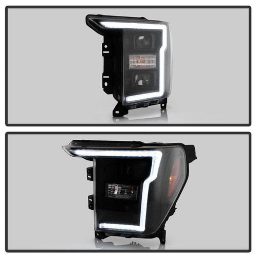 Spyder Projector Headlights for Ford F150 Halogen Model - Black