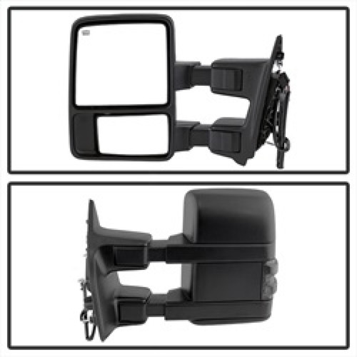 xTune Extendable Heated Mirrors for Ford Superduty - Smoke