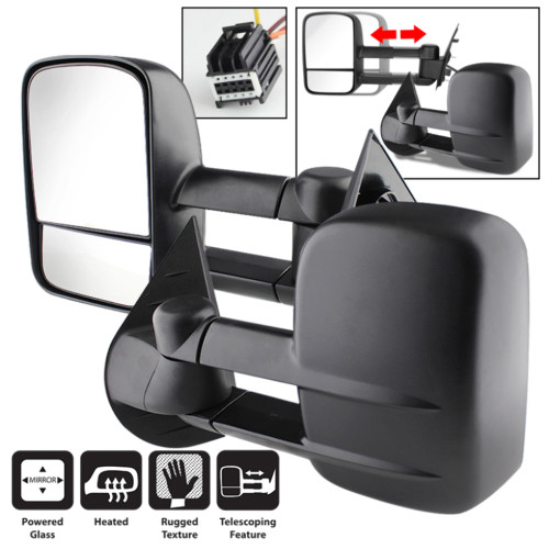 xTune Manual Extendable Power Heated Mirror for Chevy Silverado - Set