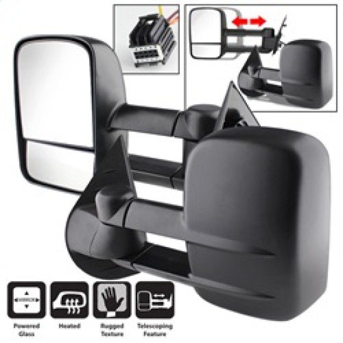 xTune Manual Extendable Power Heated Mirror for Chevy Silverado - Set