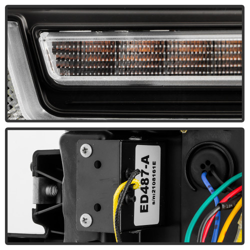 Spyder Projector Headlights LED DRL for Chevy Silverado 2500/3500 - Black