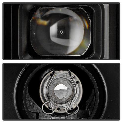 Spyder Projector Headlights LED DRL for Chevy Silverado 2500/3500 - Black