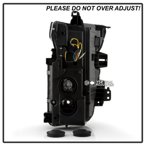 Spyder Projector Headlights LED DRL for Chevy Silverado 2500/3500 - Black