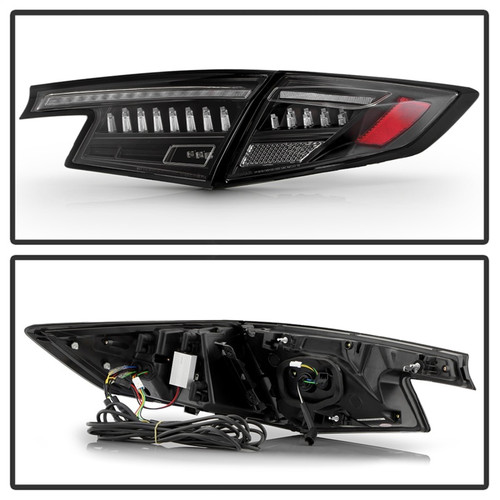 Spyder LED Tail Lights for Honda Civic 5-Door - Black