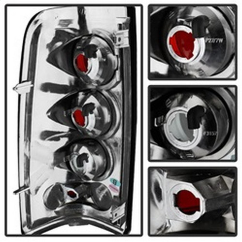 Spyder Euro Tail Lights for Chevy Silverado 1500 - Black Smoke