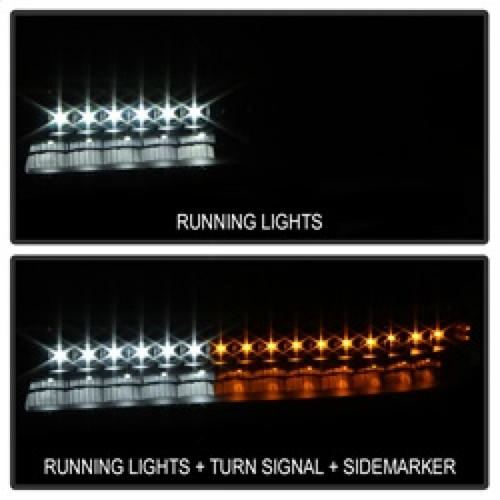 xTune Headlights & LED Bumper Lights for GMC Sierra/Yukon - Black