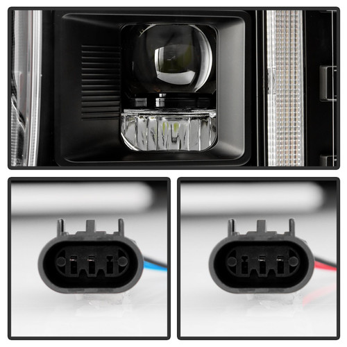Spyder High-Power LED Headlights for Ford F250/F350 Halogen - Black