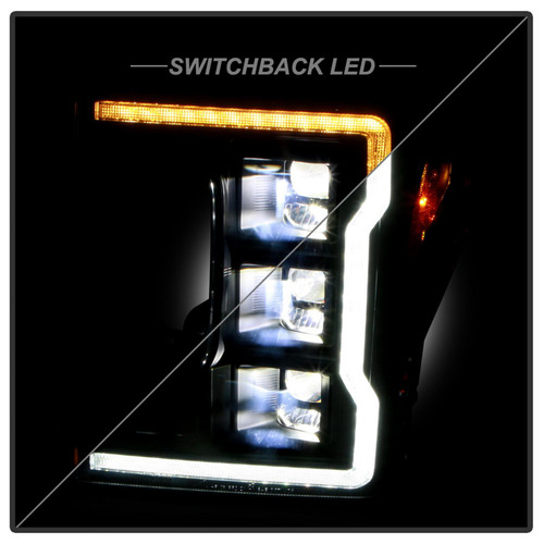 Spyder High-Power LED Headlights for Ford F250/F350 Halogen - Black